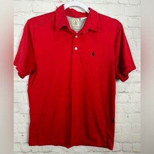 Volcom mens‎ Wowzer short sleeve Polo red, sz S, GUC